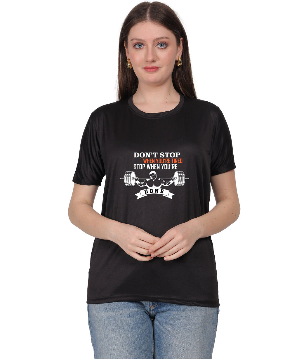 Motivational Gym Workout T-Shirt, Cotton, Short Sleeve, Regular Fit, Barbell Design